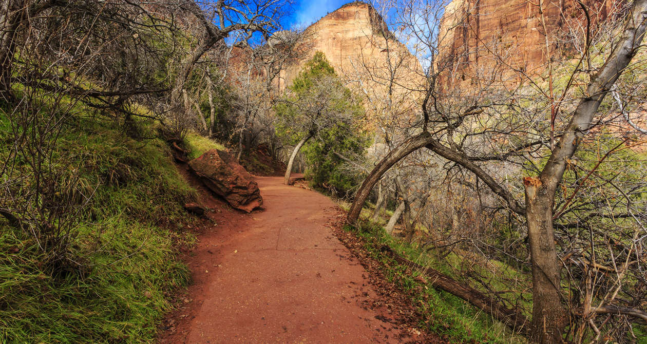 Hiking in Zion | Photo Gallery | 0 - Emerald Pools Trail as it Approaches the Lower Emerald Pools.