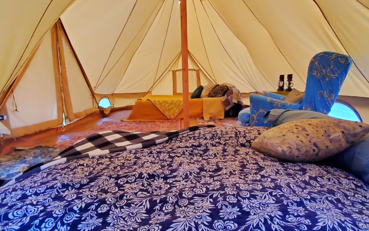 ODC Adventures | Photo Gallery | 1 - Enjoy five nights in a comfortably spacious emperor bell tent in the gorgeous Blue Valley with the Southern Utah package.