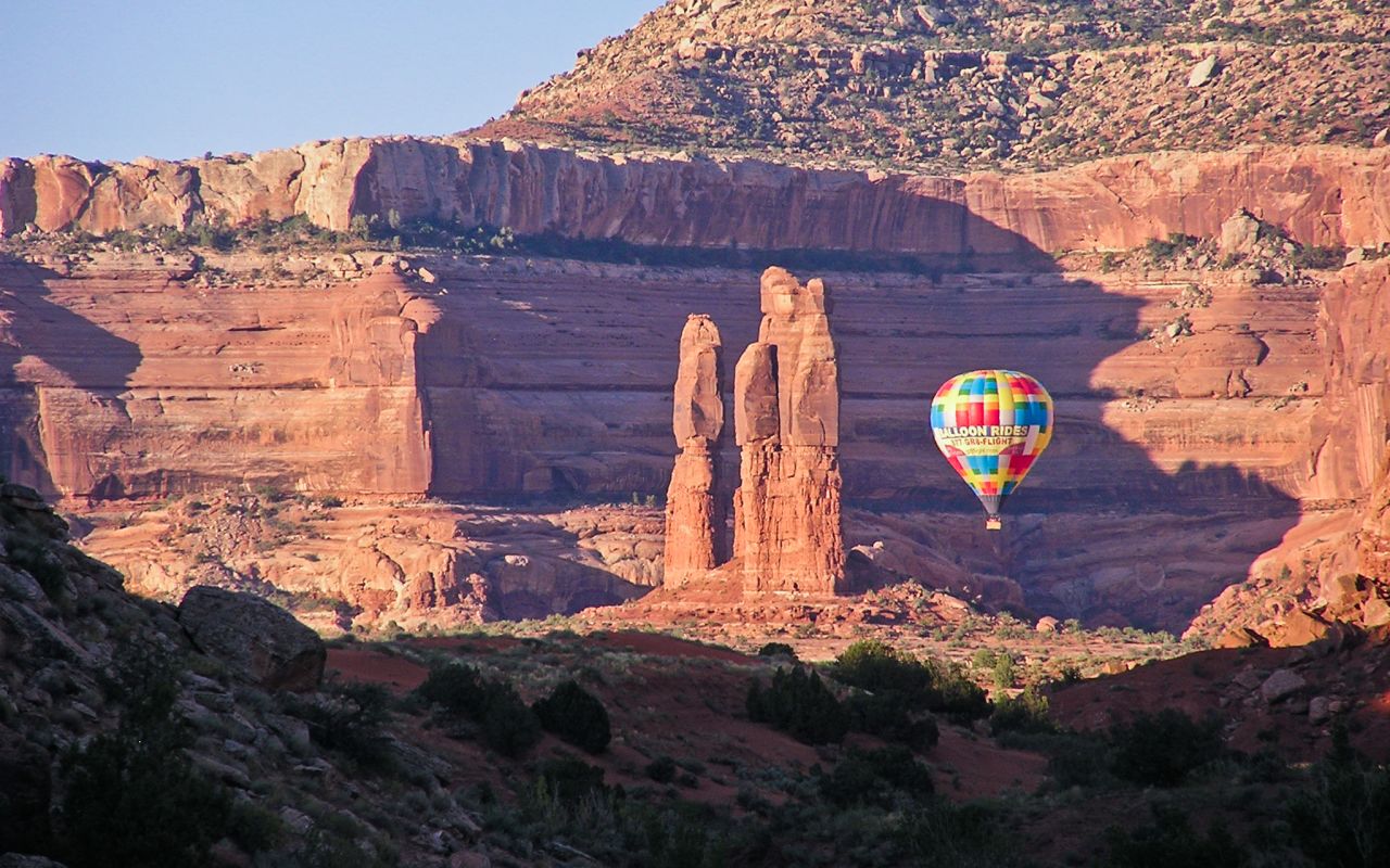 Experience the beauty of Moab by hot air balloon. 
