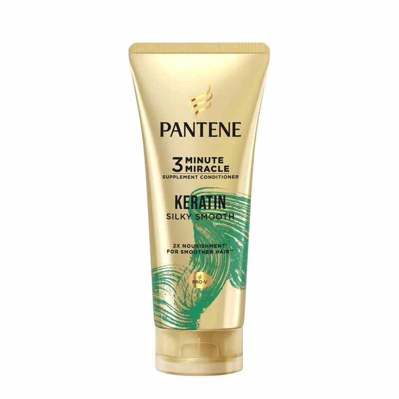 Pantene 3 Minute Miracle Supplement Conditioner Keratin Silky Smooth
