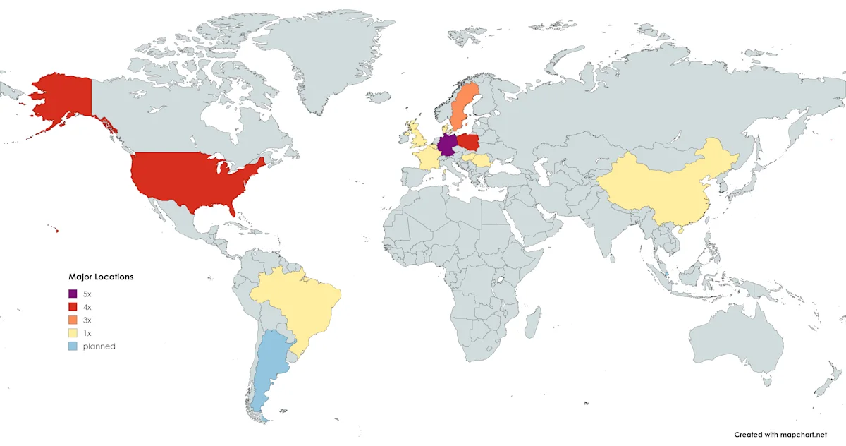 Counter-Strike 2's 2027 Majors Both Skip Europe. The New Sti - Map of Counter-Strike 2 Major host cities