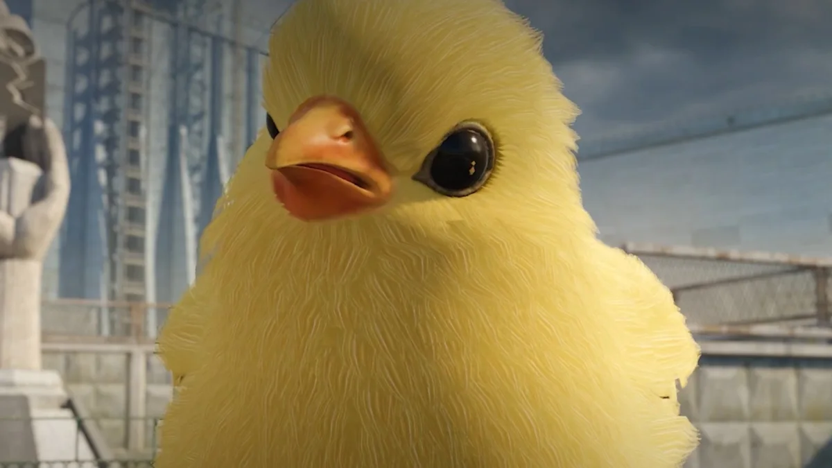 Counter-Strike 2's pet chicken costs two weekly drops and le - A CS2 pet chick standing in front of a Nuke silo