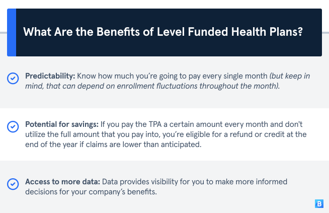 benefits of level funded plans