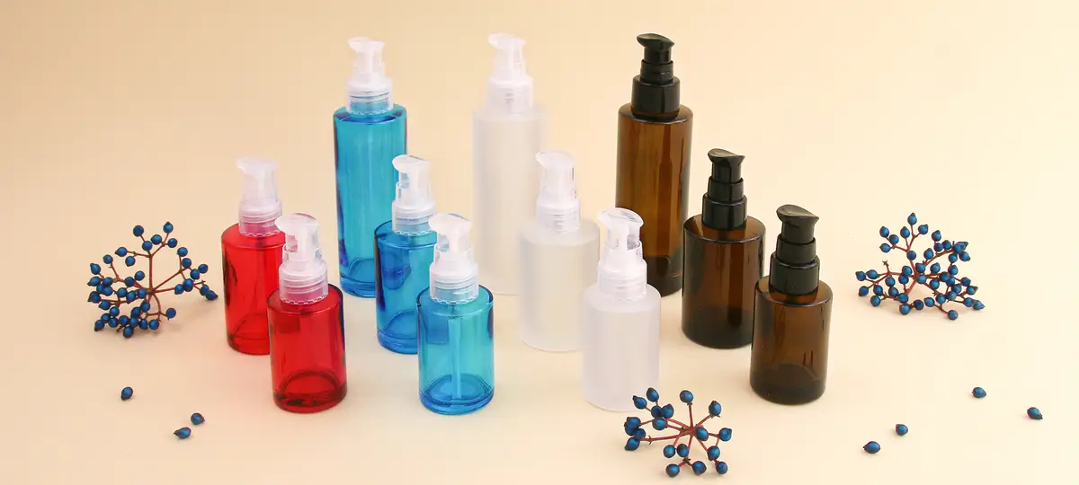 Lot De 2 Flacons à Pompe En Verre Ambré De 100 Ml Avec Pompe