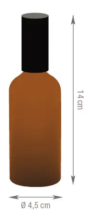 Flacon rond verre dépoli (Laura) - Pompe ou spray argenté Flacon