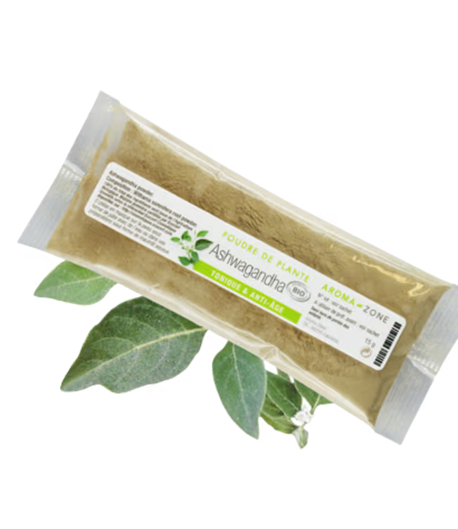 Complément Alimentaire AROMA-ZONE Ashwagandha BIO - 60 Gélules - Collagène, Magnésium, Zinc - Neuf