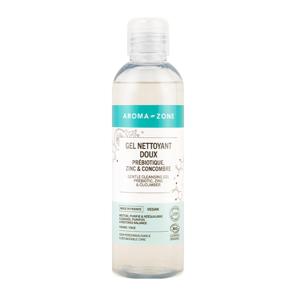 Facial cleansing gel: Prebiotic, Zinc & Cucumber - Aroma Zone