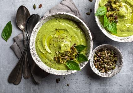 Recette Vélouté gourmand de Courgettes et Moringa Aroma-Zone