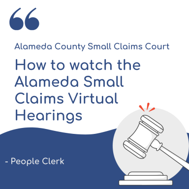Alameda Small Claims Virtual Hearings