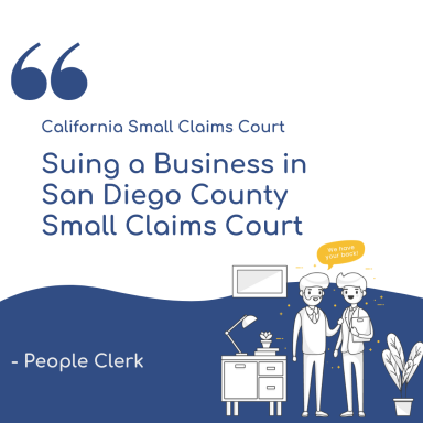 How to sue a company in San Diego Small Claims Court