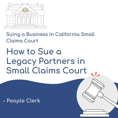 How to Sue Legacy Partners in Small Claims Court