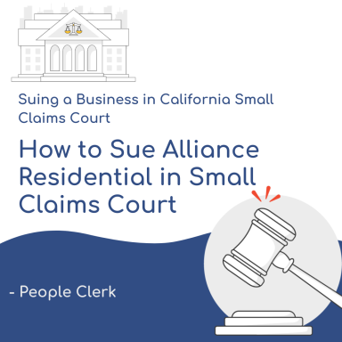 How to Sue Alliance Residential in Small Claims Court