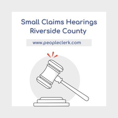 The Small Claims Hearing - Riverside County