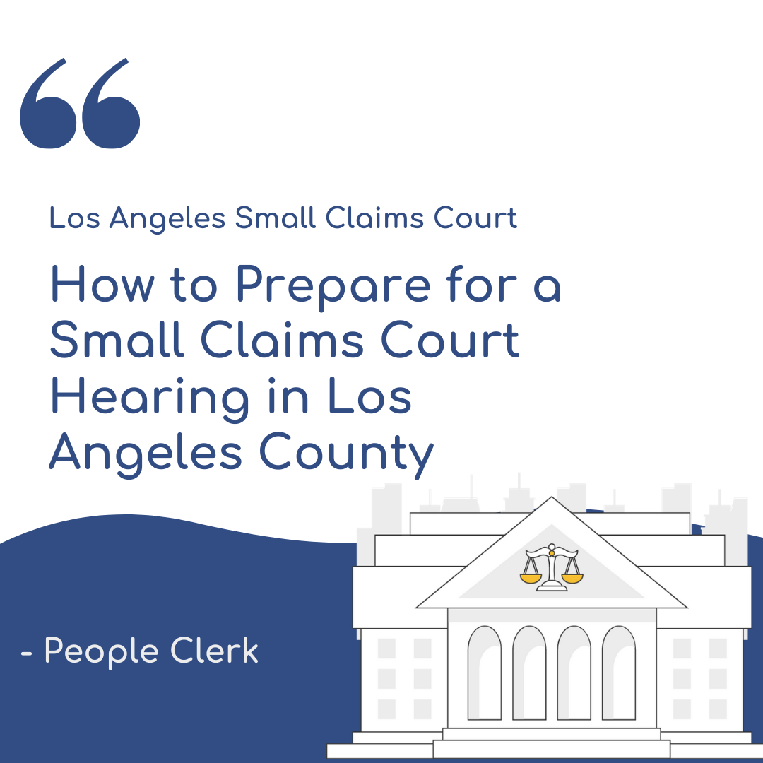 Los Angeles Small Claims Evidence Submission Procedure