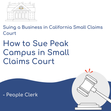 How to Sue Peak Campus in Small Claims Court