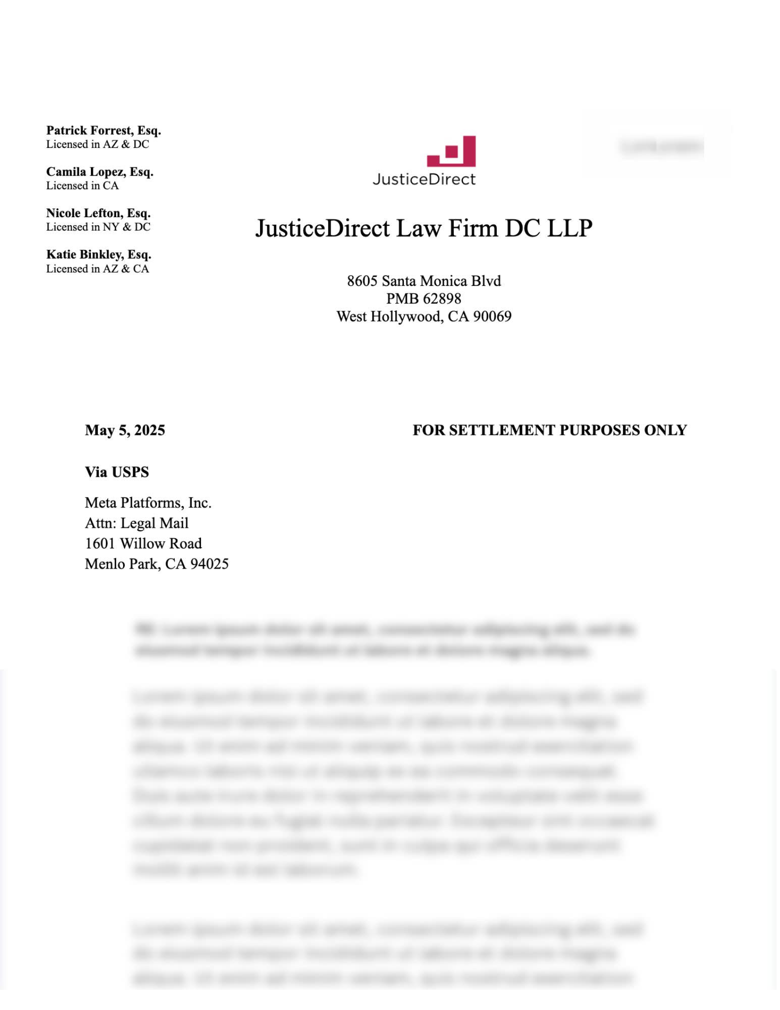 Attorney Demand Letter Template