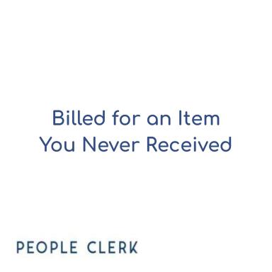 Billed for an Item You Never Received 