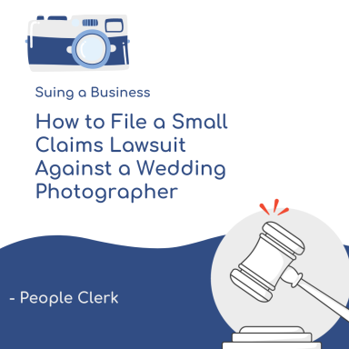 How to Sue a Wedding Photographer in Small Claims Court