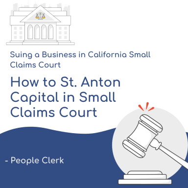 How to Sue St. Anton Capital in Small Claims Court