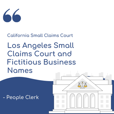Los Angeles Small Claims Court and Fictitious Business Names