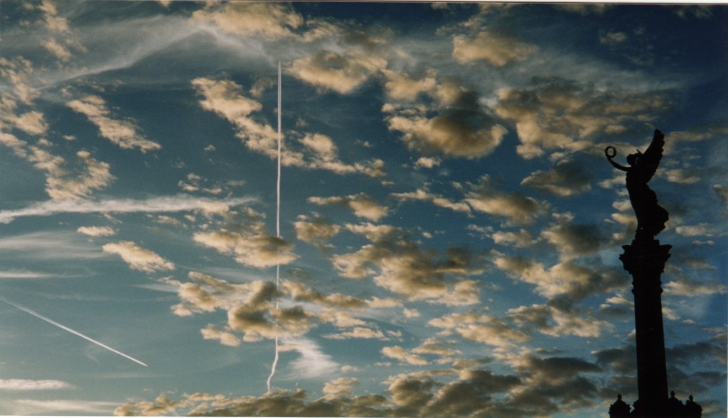 The bells of Vyšehrad church explode and become as a cloud over Prague