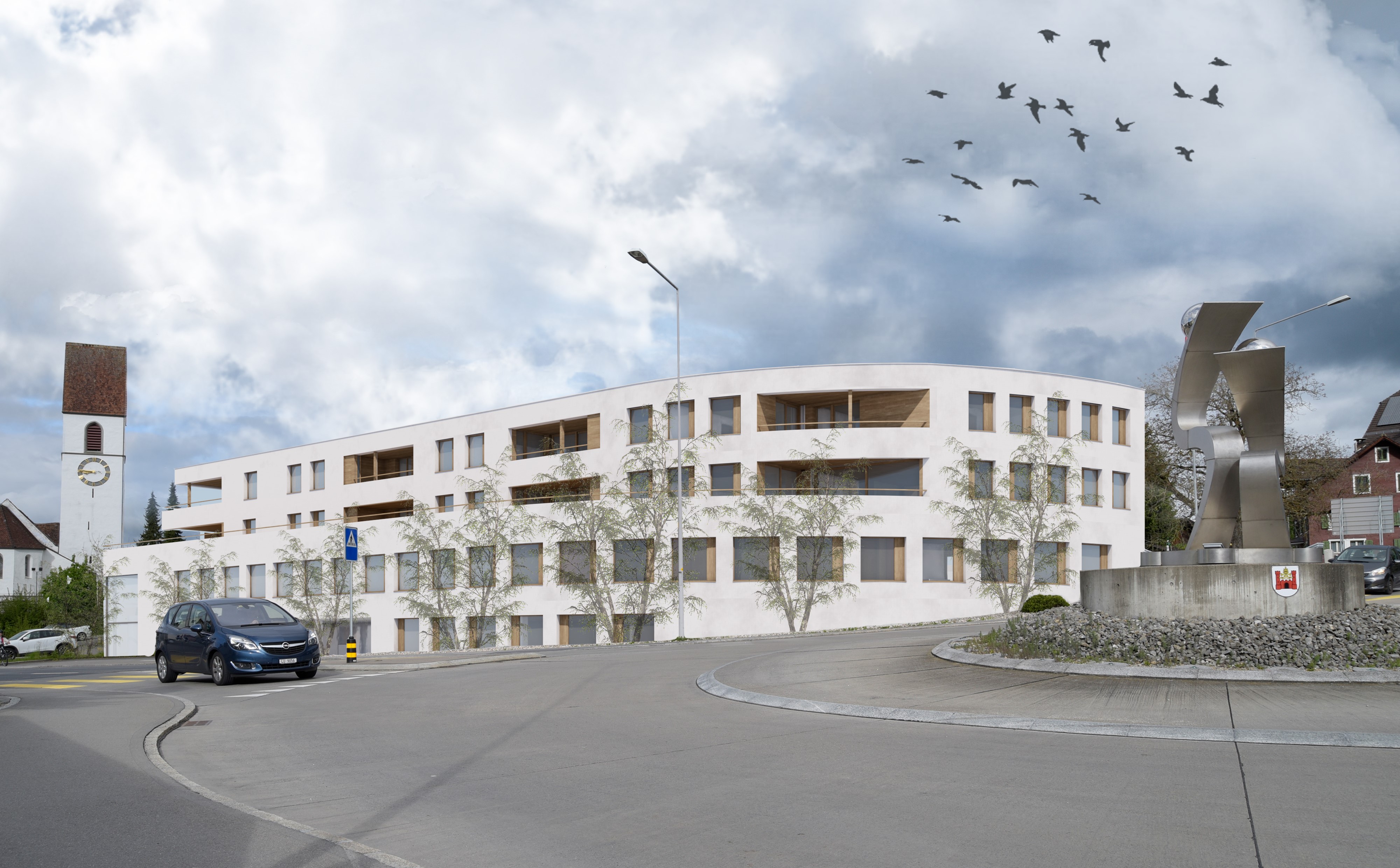 Im Erdgeschoss der neuen Überbauung entsteht ein Migros-Supermarkt.