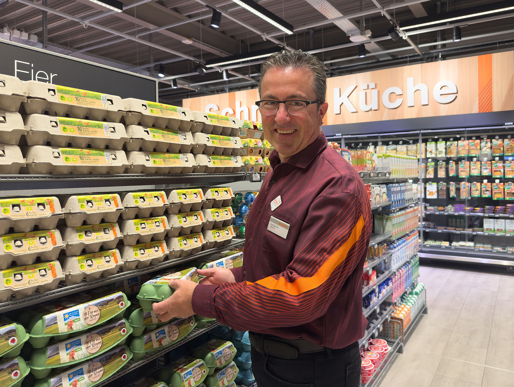 Freut sich darauf, seinen Kundinnen und Kunden die modernisierte Migros Kirchberg-Stelz zu zeigen: Filialleiter Rolf Bernet.