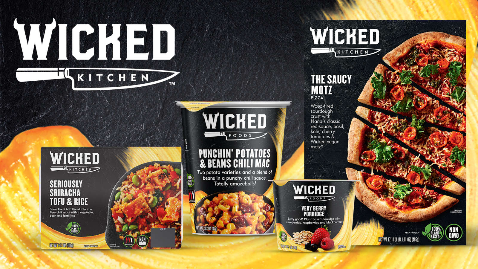 Wicked Kitcheniltä löytyy monta lihaisalta maistuvaa vaihtoehtoa aina pizzoista valmiisiin aterioihin.