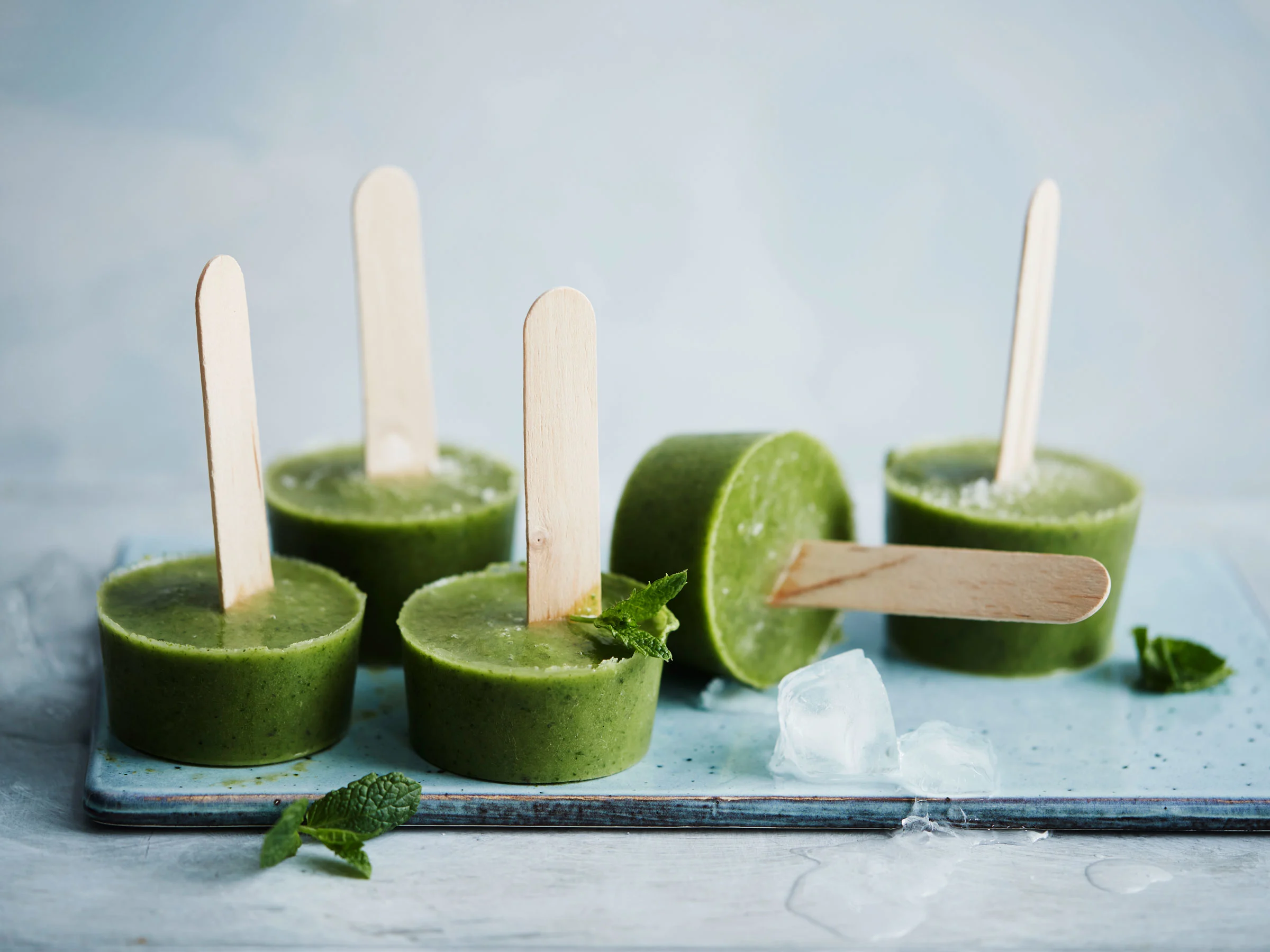 Vihersmoothiejäätelöt