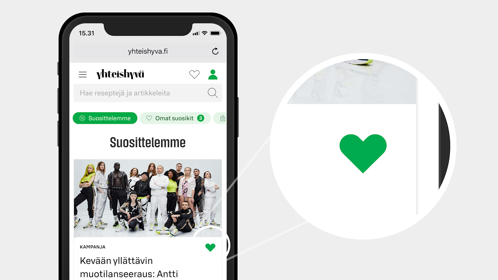Tallenna etu klikkaamalla tallennusikonia.