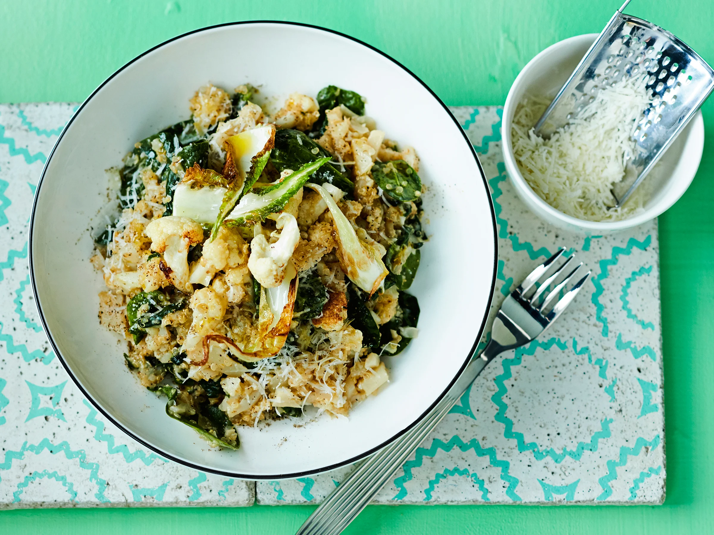 Kukkakaali-kvinoarisotto