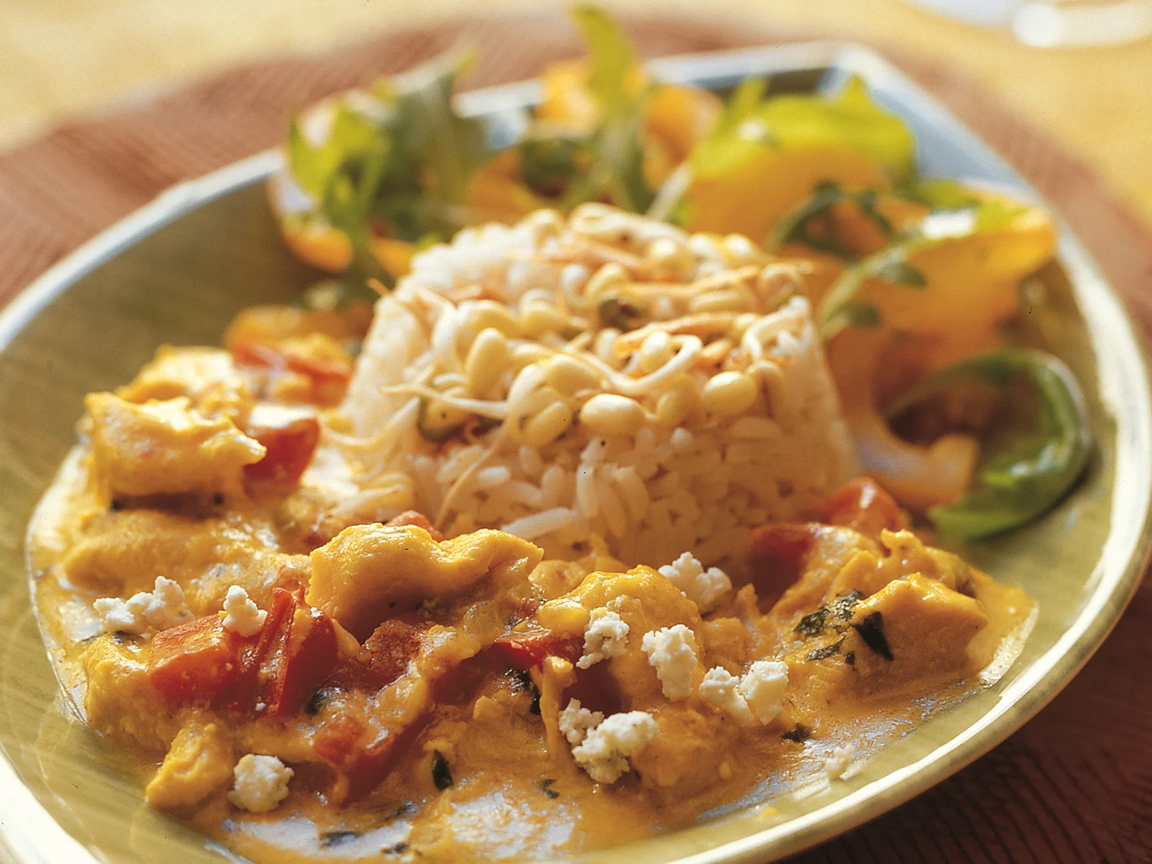 Sinihomejuusto-päärynäbroileri