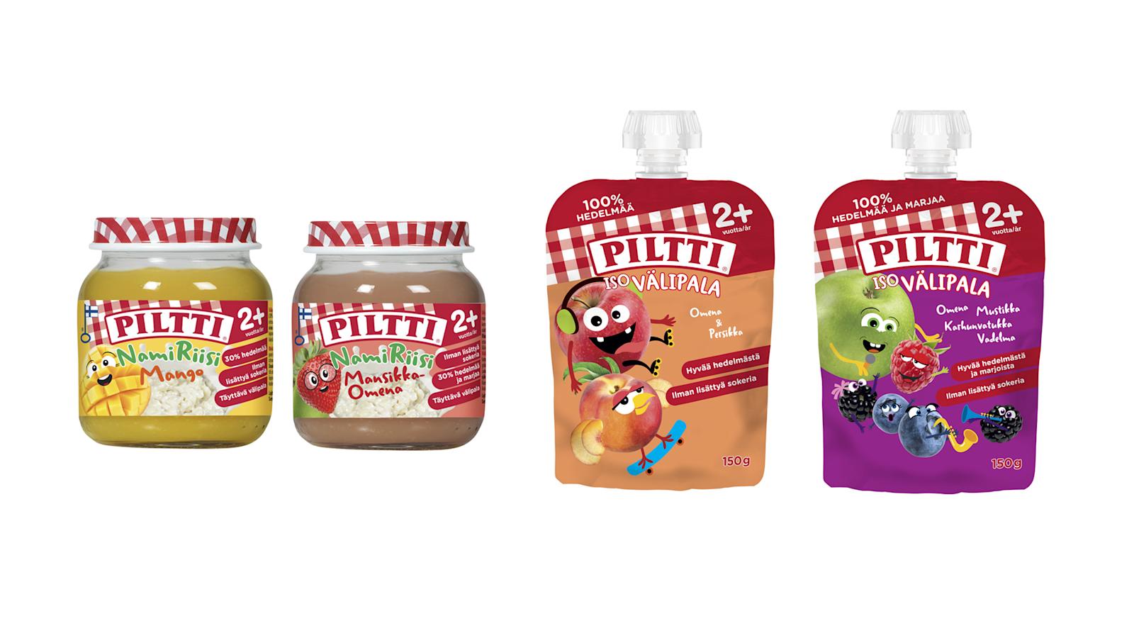 Piltti Namiriisit ja Iso Välipala -hedelmäsoseet