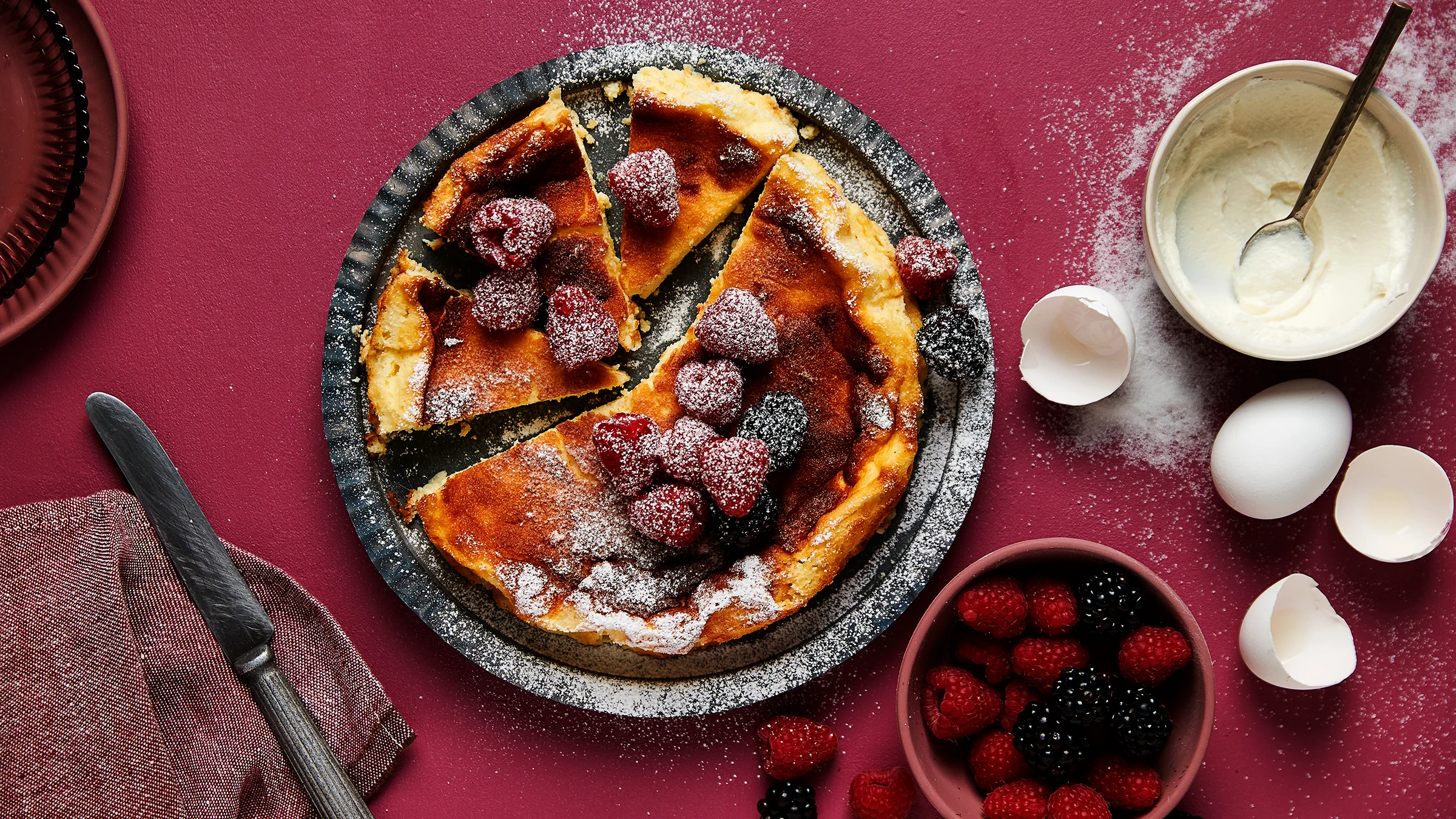 Kolmen aineksen italialainen juustokakku