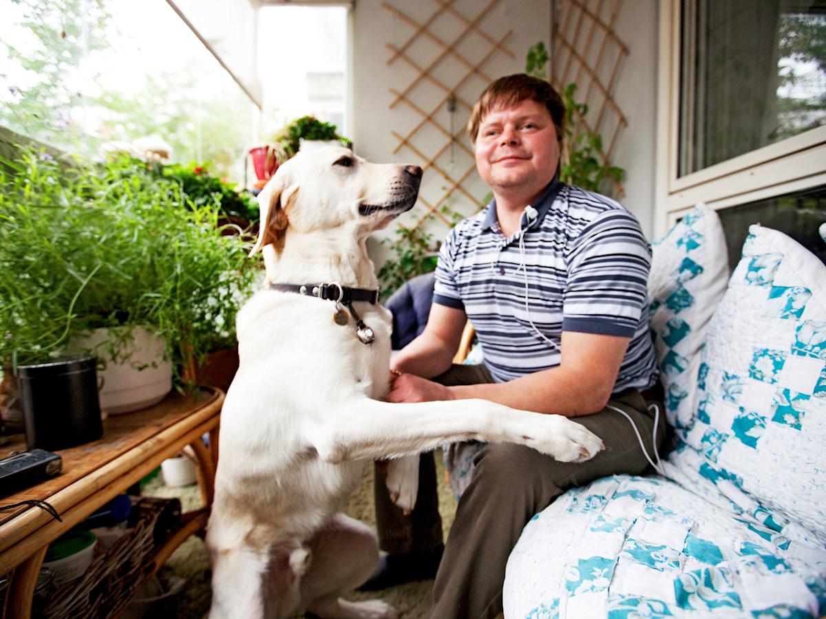 Marko Kauppinen ja Masi-koira