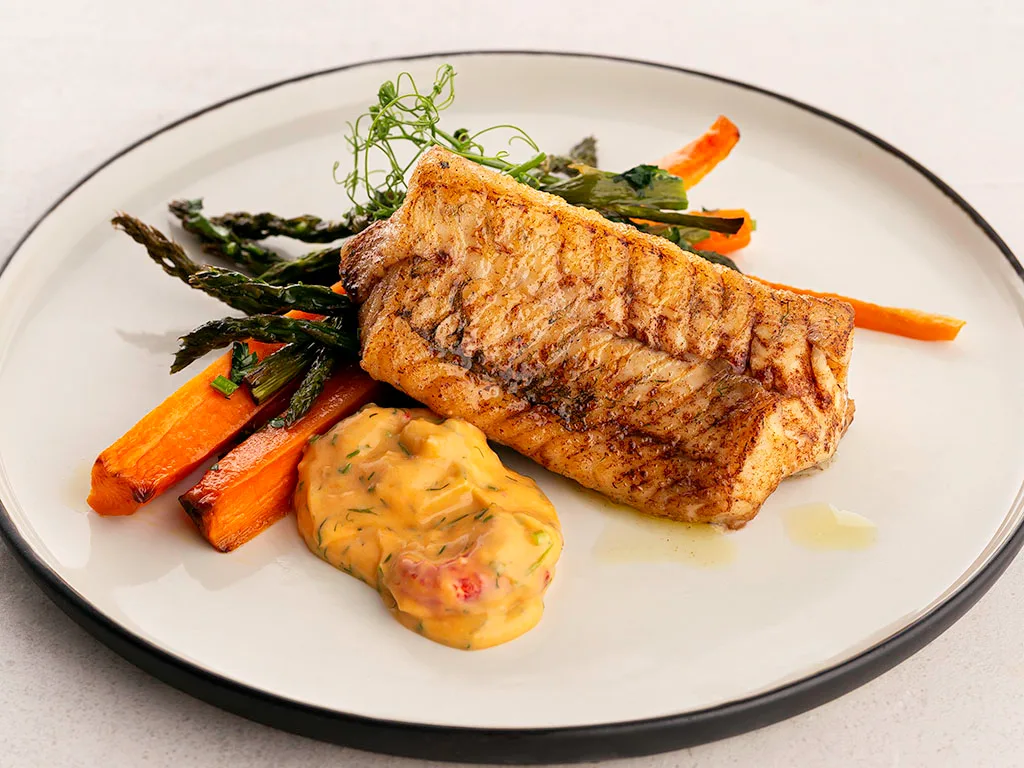 Paistettu kuha ja kermainen rapukastike