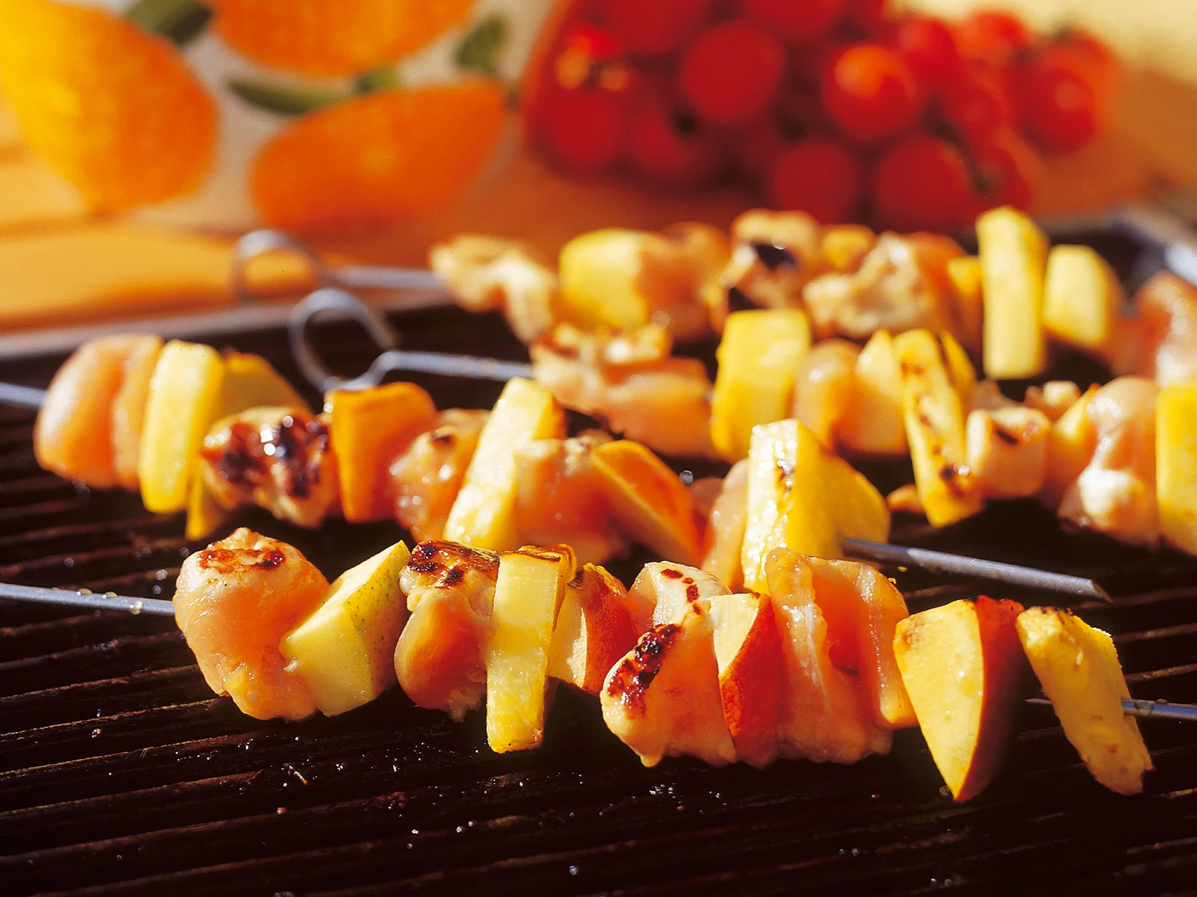 Hedelmäiset broilerivartaat