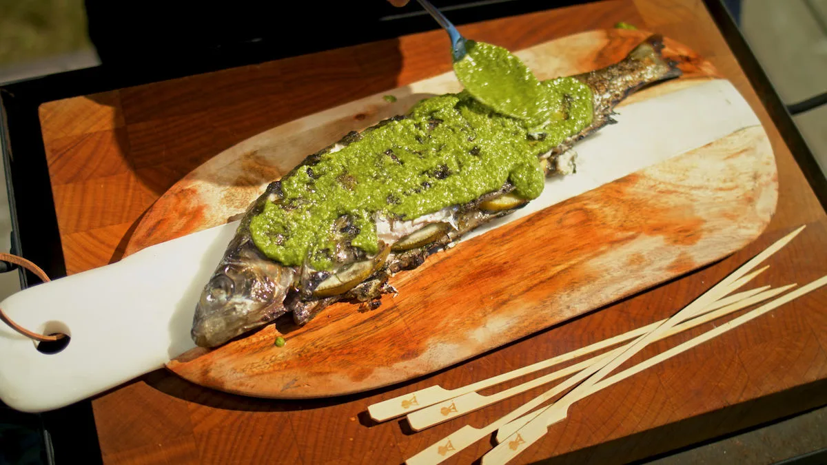 Halstrattua siikaa ja tillipestoa