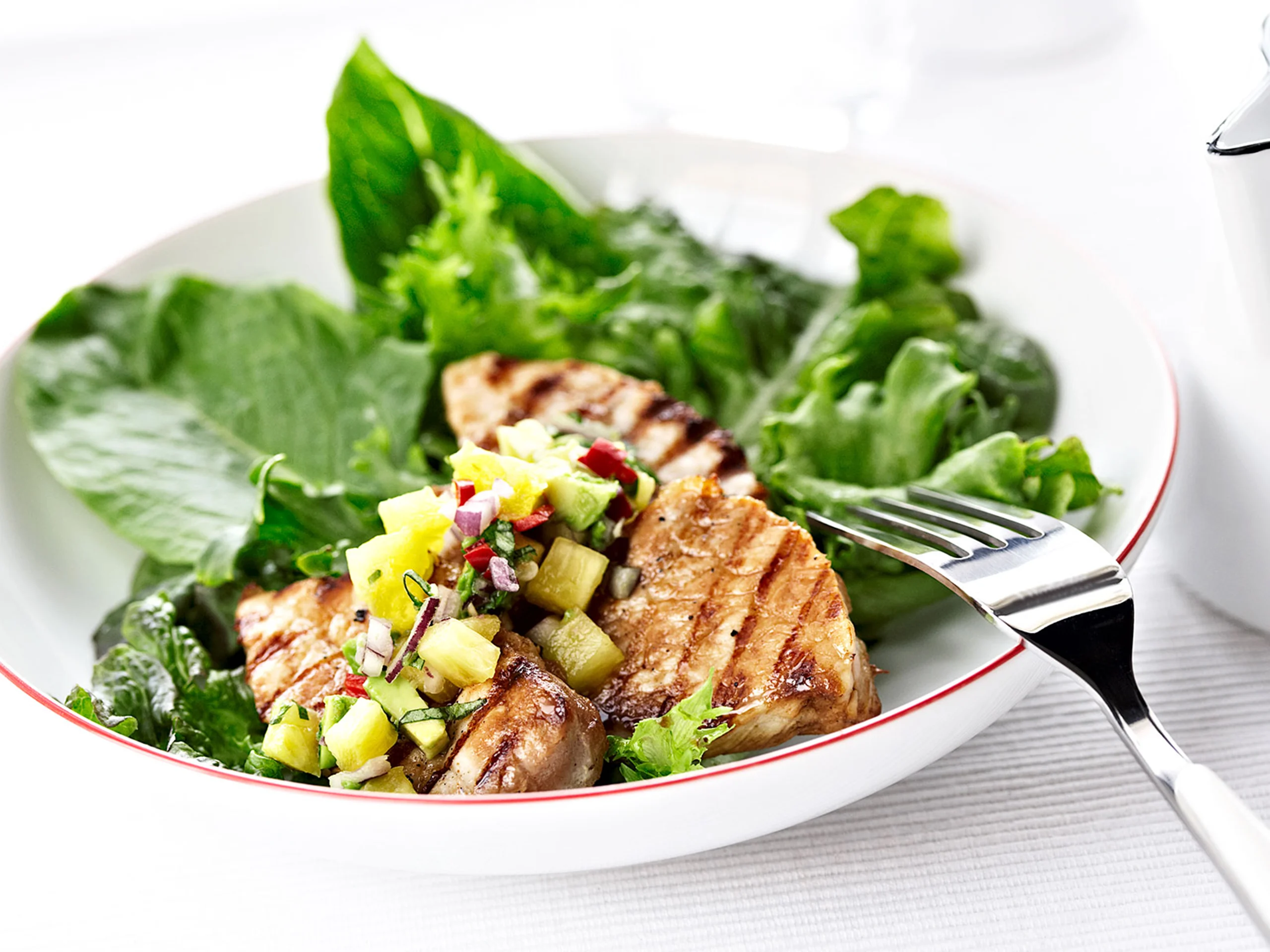 Porsaan filee ja ananassalsa