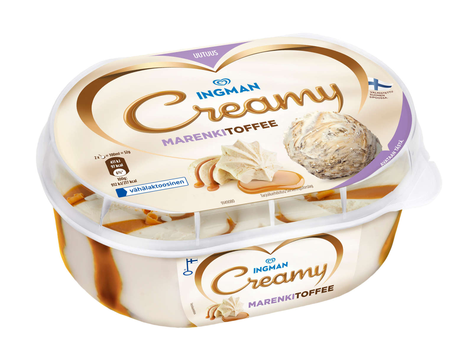Ingman Creamy Marenkitoffee -jäätelöpakkaus