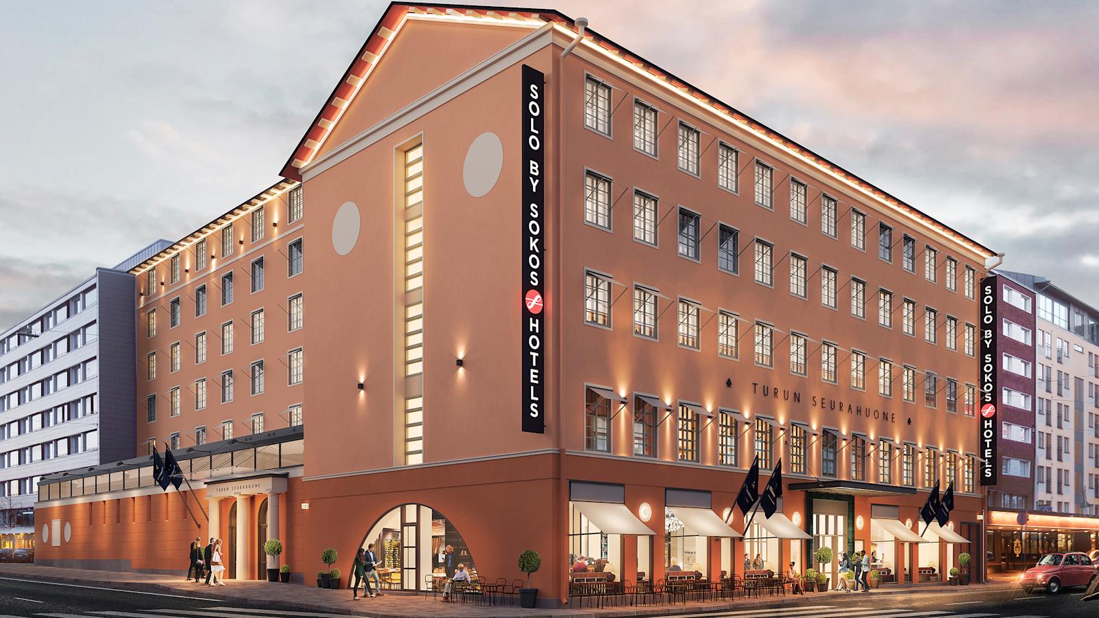 Arkkitehti Erik Bryggman suunnitteli hotellirakennuksen 1920-luvulla. 