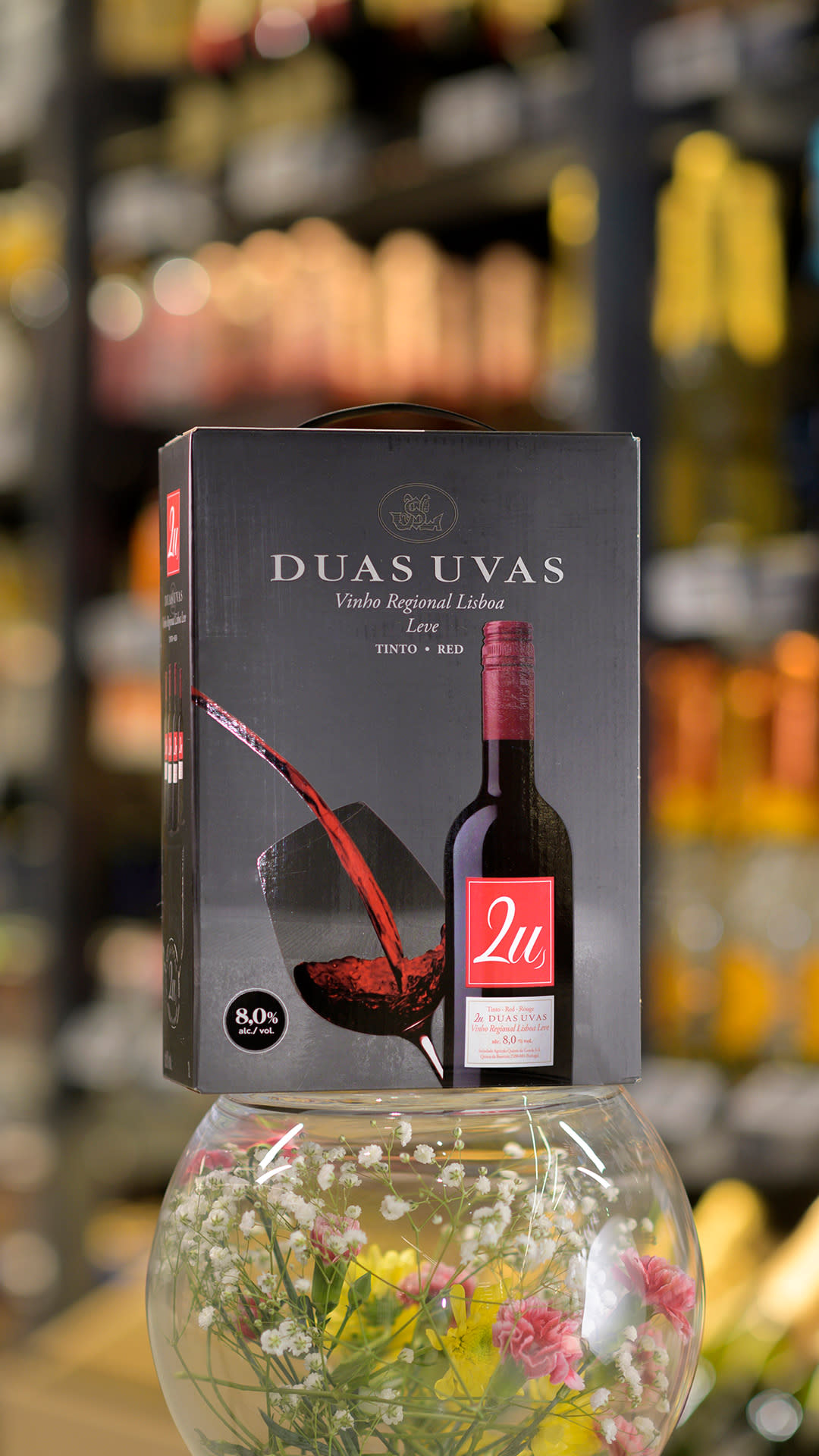 2u Duas Uvas Red 8 %, 3 litran hanapakkaus, punaviini, Portugali