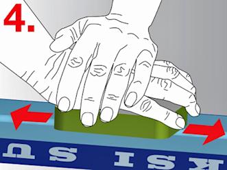 Luistelusuksen harjaus