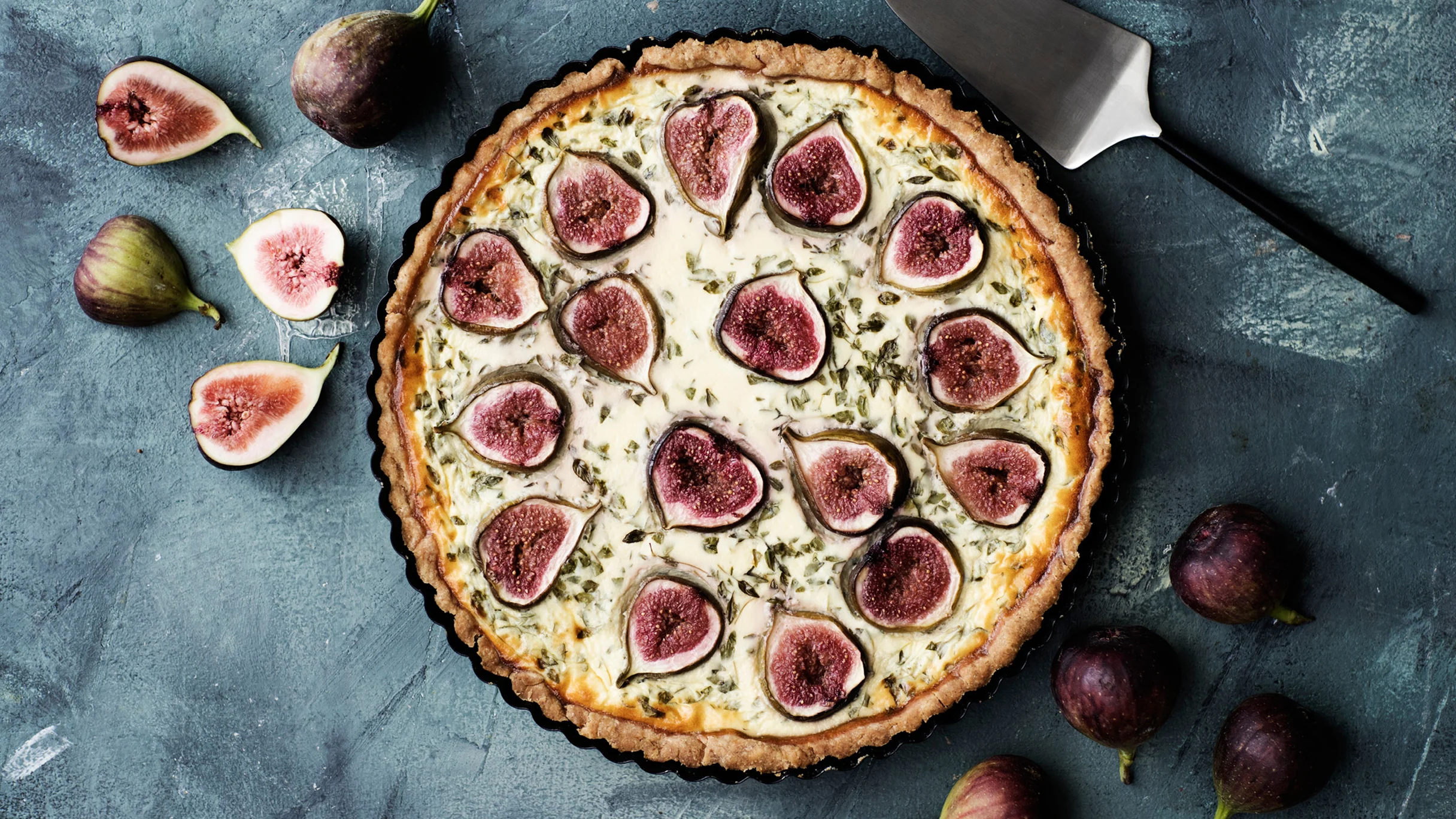 Juustoinen viikunapiiras