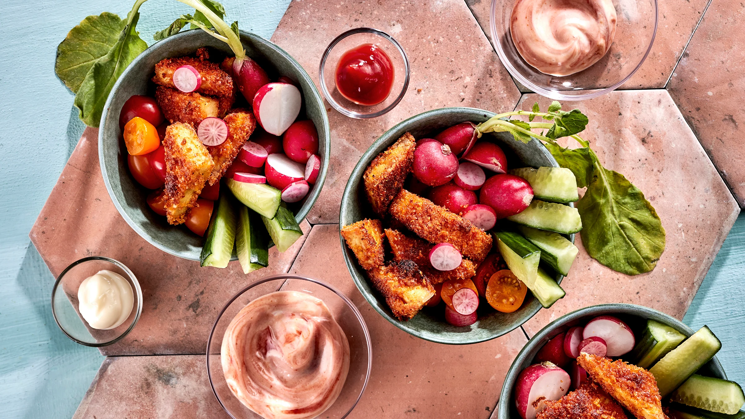 Dippailukulhot tofunugeteilla