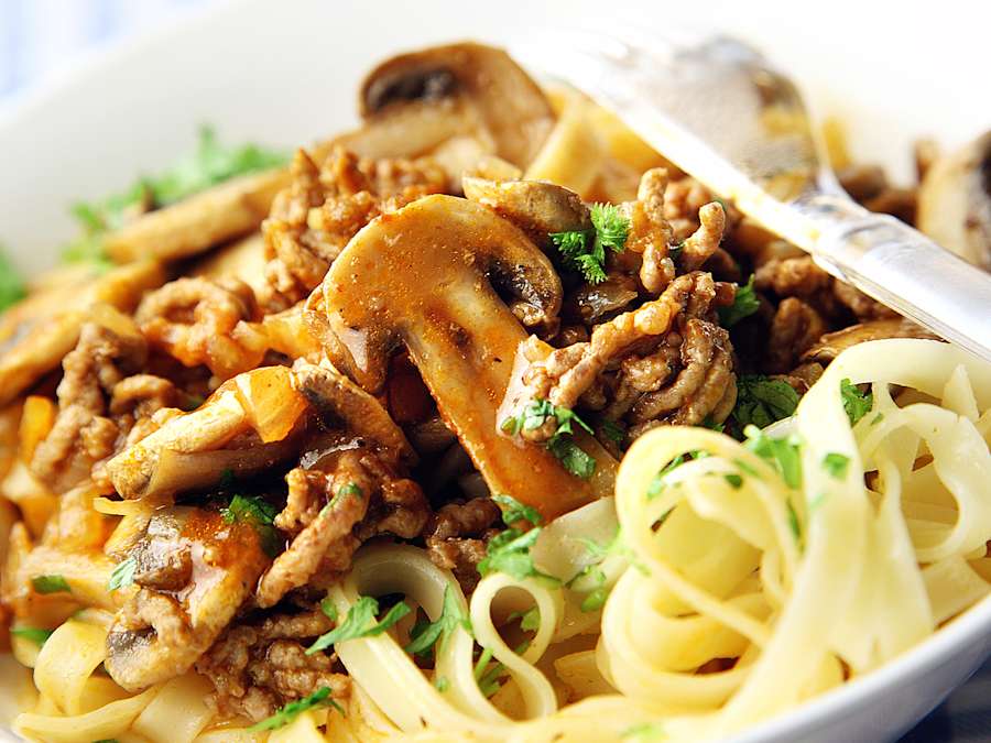 Jauhelihaherkkusienipasta Pasta Yhteishyvä