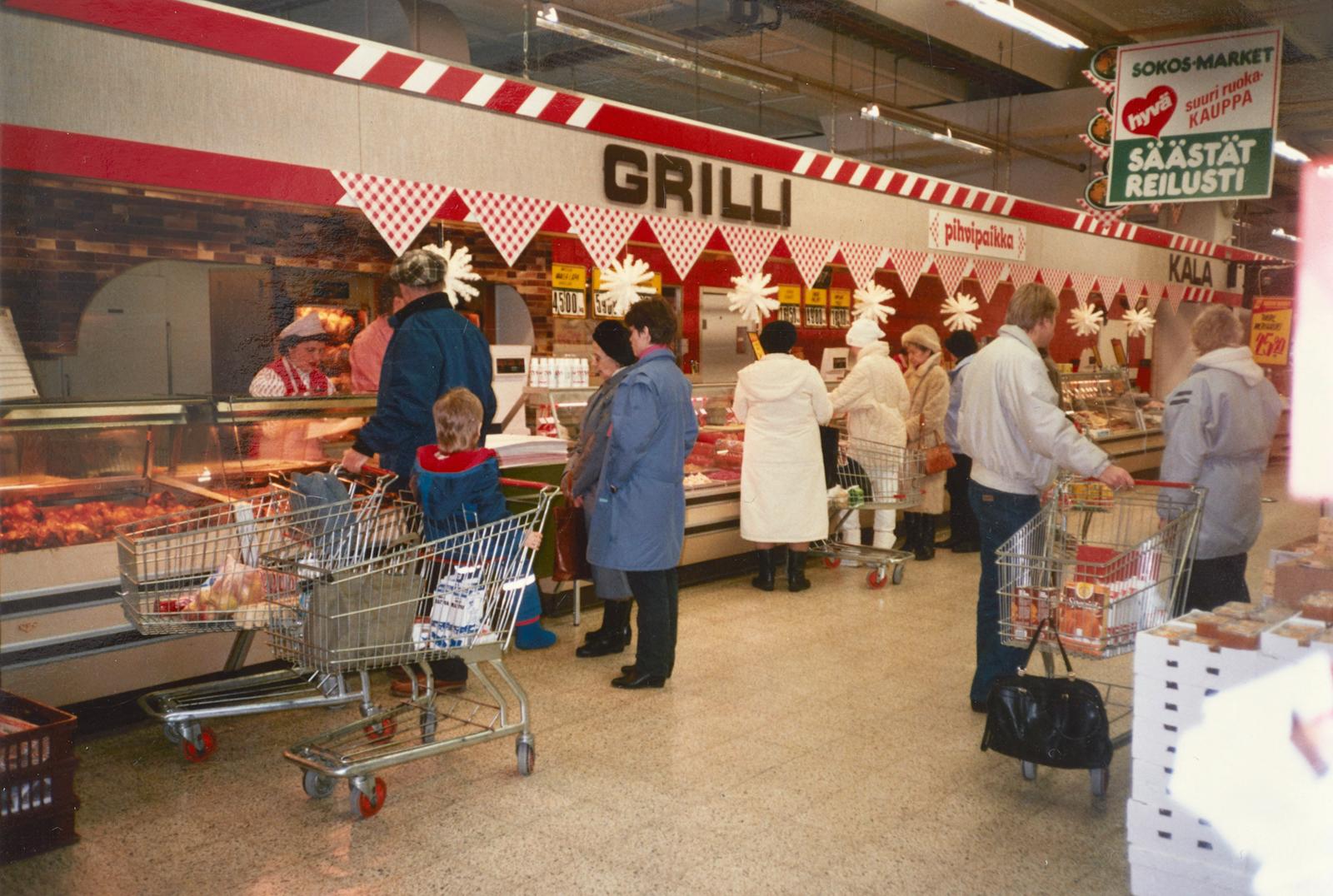 Tältä näytti Sokos-market Kalevan palvelutiskillä Tampereella.