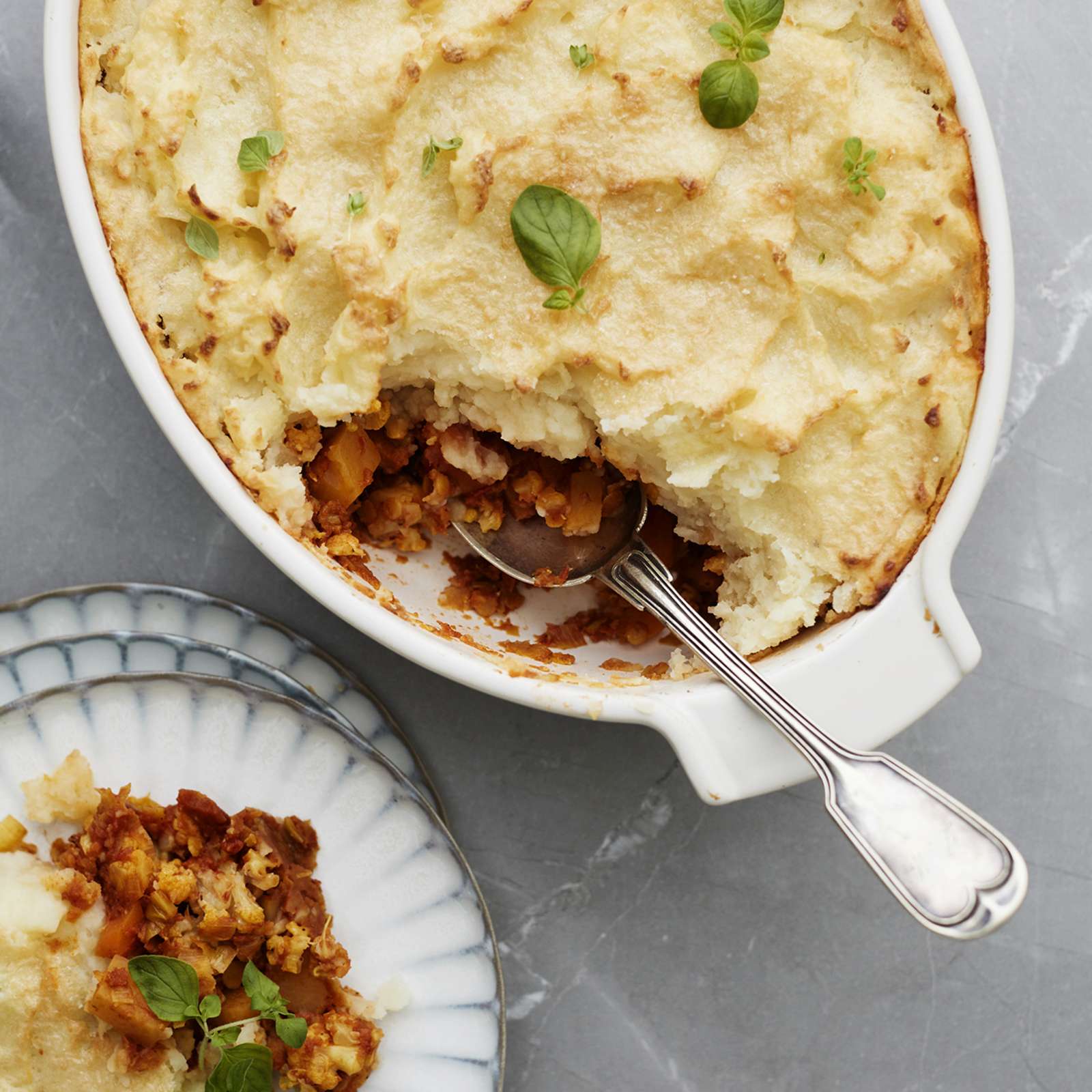 vegaaninen paimenenpiiras, shepherd's pie