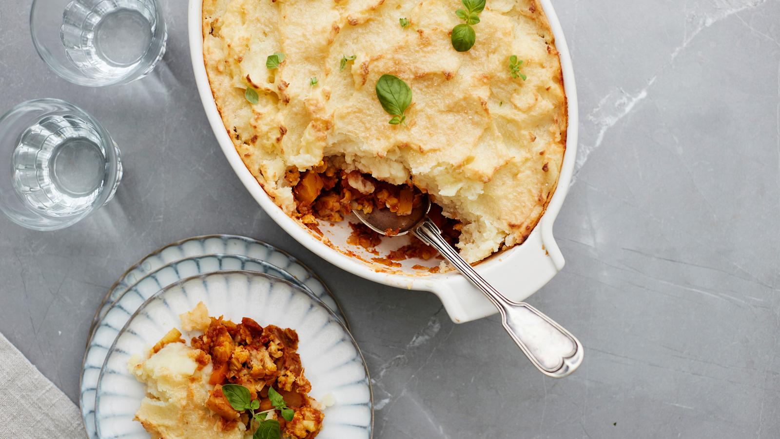 vegaaninen paimenenpiiras, shepherd's pie