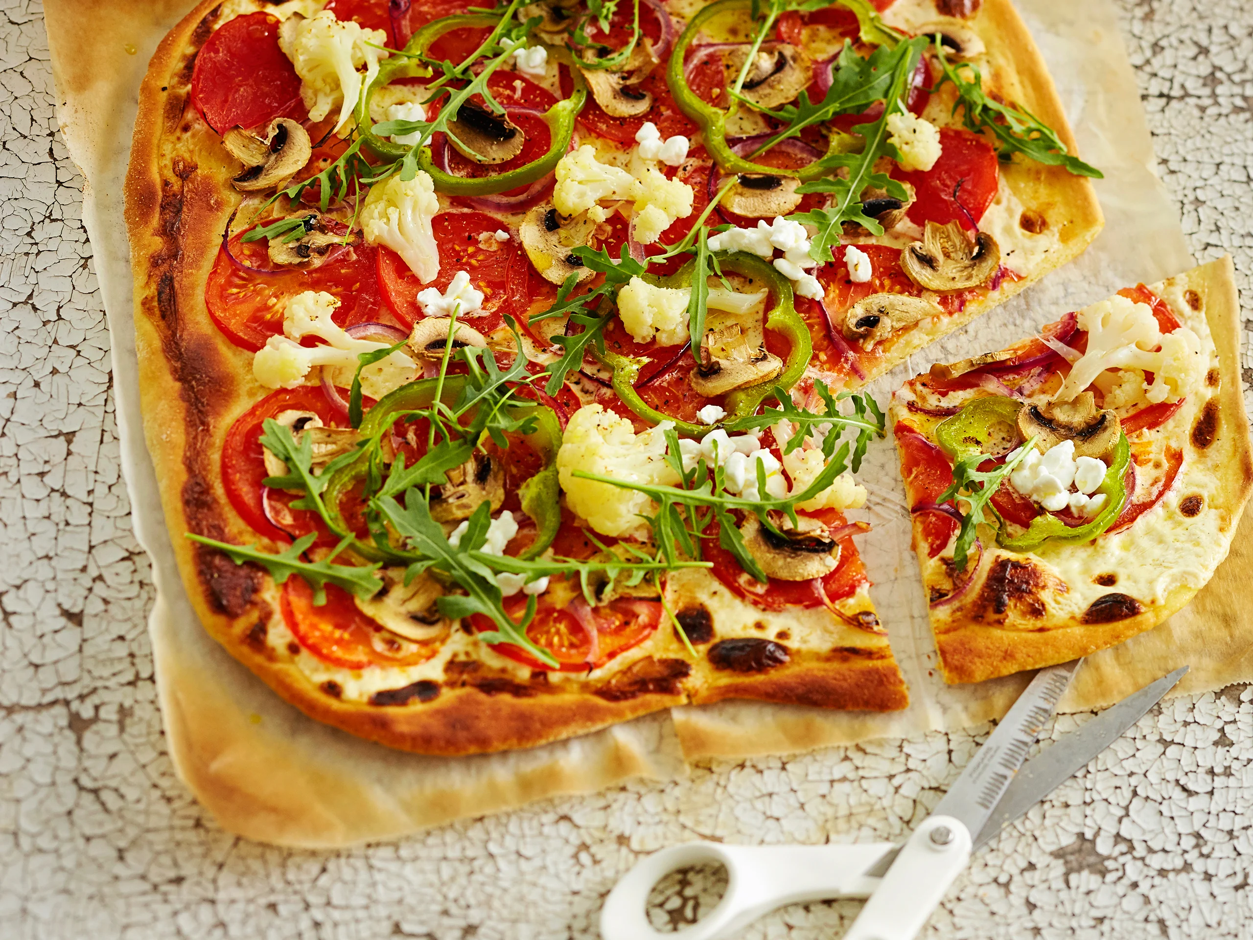 Valkoinen kasvispizza